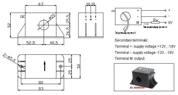 Closed-loop Hall current sensor CHB-200S